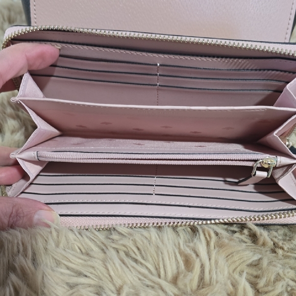 kate spade Pink and Black Leather Satchel with Matching Wallet And Card Case. - Picture 3 of 4